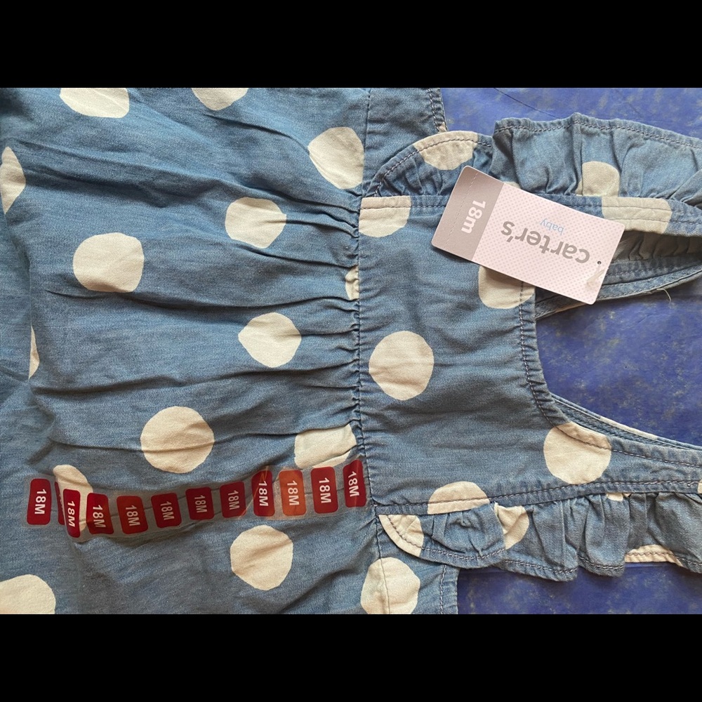 New with Tags Blue jean Romper